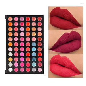 Lip Gloss 66 Batote de cores Paleta compensa para mulheres de beleza Cosméticos à prova d'água duram o atacado