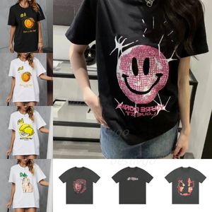 تصميم تي شيرت تشييرت Thirt Top Top Thirt Women Female Cotton Tees Tops قصيرة الأكمام السيدات القطن فضفاضة غسيل الرجعية