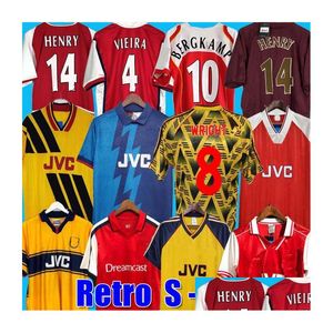 Koszulki piłkarskie Retro Jersey Highbury Home Football Shirt Pires Henry Reyes 02 03 05 06 98 99 Bergkamp 94 95 Adams Persie 96 97 GALLA 8 OTEWO