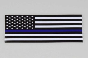 Thin Blueline Usa Police Flags Car Sticker Flag Trucks Computer Decal 1143635cm Window Cyz30792241167