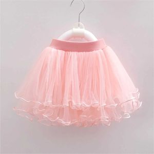 Tutu Kleid 2024 Sommer Kind Kind Mädchen Mesh Tutu Rock Kinder Feste Farbe Gaze Minirock für kleine Mädchen Röcke Kinder Kleidung 1-14T D240507