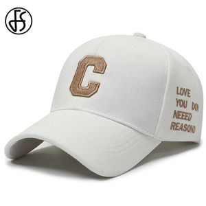 Ball Caps FS Luxury White Gold Baseball Cap For Men Cotton Summer Women Trucker Hat Brand Outdoor Sports Golf Caps Gorras Hombres 2024 Y240507