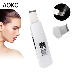 Aoko Skin Scrubber UltraSonic Cleaner Acne Blackhead Rimozione Ione Deep Clean Skin Care Strumento Strumento di bellezza del viso 240423 240423