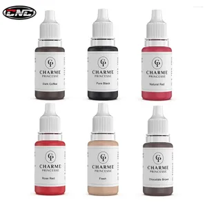 Tattoo Inks CNC 6pcs 15ml/Conjunto de alta qualidade Tinta a tinta de tinta tintas de maquiagem Máquina de sobrancelha semi-permanente