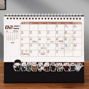 Calendar 2024 Calendar Creative Desk Desktop Note Coil Calendar Monthly Planner Table Office Tabletop Schedule School Supplies To Do List