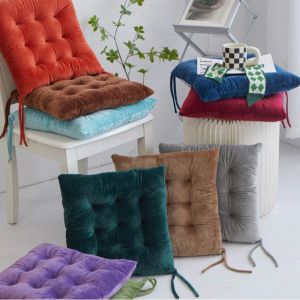 Kudde höst och vinter fast färg förtjockad kristall sammet kudde kontorsstol soffa kudde student bänk justering höftkudde