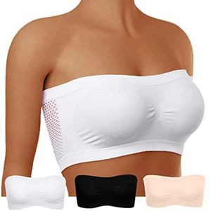 BRAS Womens sömlösa osynliga behå Tube Top Lingerie Womens Crop Top Sexig underkläder Wrap Chest Breatble Axless Mesh Tube Topl2405