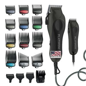 USA Pro Series Wired Hair Clippers Trimmers for Easy Home Haircuts - Color Coded Guide Combs inkluderade - Model 79804-100