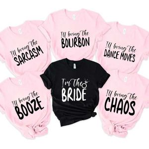 Мужские футболки друзья Difloror Bachelorette Hen Party Tops Girls Single Farewell Tshirt Future Team Team Form Women Bridal Dish Evjf T T240506