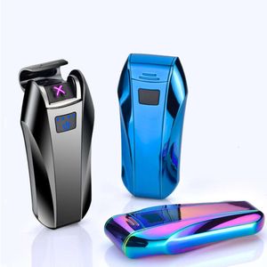 Touch Sensing USB Rechargeable Infrared Laser Induction Double Arc Windproof Electronic Lighter