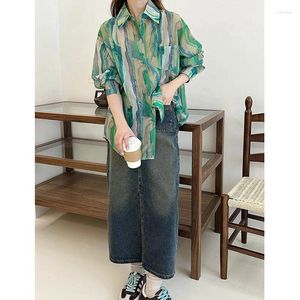 Blusas femininas 2024 Spring Product Camisa Contraste Small Top fresco