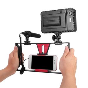 Câmera de vídeo celular Câmera de handheld Stabilizer Smartphone Filming Rig Cage para iPhone Samsung Phone Video Gimbals