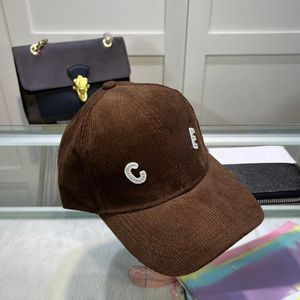 Summer Ball Caps Corduroy Letters Embriodery Baseball Cap for Mens Women Designer Hats Fashion Street Hat Beanies Multi Colors Optional