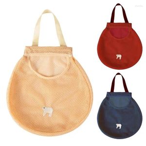 Aufbewahrungstaschen Mehrzweckküchen Hanging Bag Mesh Körbe mit Griffen Lebensmittelhalter Einkaufsbetreuer Accessores