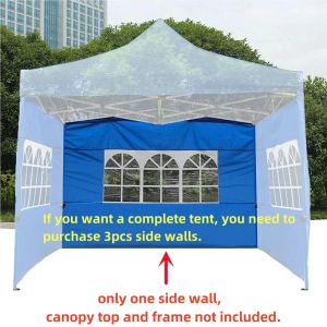 Gazebos Canopy One Side Panel Namiot Sunproof Folbleble Oxford Clade Arefa z przezroczystym oknem wymiany na zewnątrz kemping