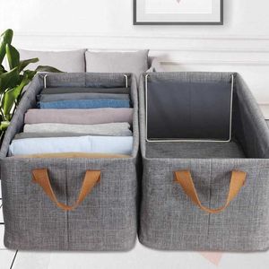 Storage Boxes Bins 2X large capacity bedding storage bag non-woven box organizer for clothing bedroom wardrobe Q240506