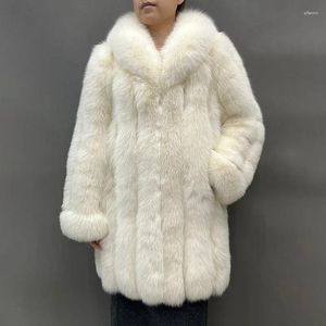 Kadınlar deri gerçek kürk ceket kış lüks doğal ceketler uzun paltolar bayan standı yakalı giysiler
