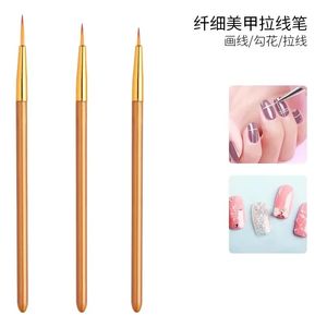Japanischer Nagelzeichnung Stift 3 -teiliges Set feine Halofarbstoffölgel Pinsel Blume Werkzeug Großhandel Großhandel