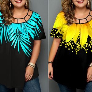 Women's summer oversized printed T-shirt A version with belly covering, slimming and loose fitting, comfortable T-shirt