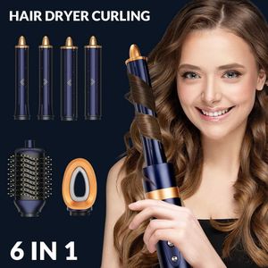 Curling Irons Flexibel lufttorkningssystem med Ultimate 6st Automatic Packaging Curler Oval Brush Concentrator Q240506