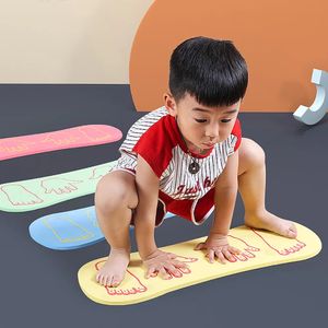 Kindergarten SensoryIintegration Training Outdoor Equipment Child Jump Ability Sports Hand Foot Synergy Board Mat Game Foam Toy 240506