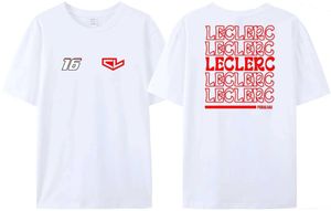 メンズTシャツ新しいメンズレーシング16文字TシャツF-1チャールズレクレール16文字印刷