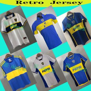 1981 Topp Boca Juniors Retro Soccer Jersey Maradona Roman Caniggia 1986 1997 2002 Palermo Football Shirts Maillot Camiseta de Futbol 240S