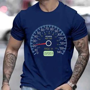 남성용 남성용 테 셔츠 옷 40 번째 생일 티셔츠 21st/30th/50th/60th/70th/80th Spdometer Tshirts 40th Spdometer 1984 년 선물 T240506