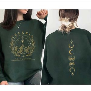 Kadın Hoodies Sweatshirts Velaris Sweatshirt Velaris Şehri Yıldız Işığı Gömleği Gece Mahkemesi Gömlekleri SJM Merch Acotar Hoodie Unisex Uzun Slve Sweatshirt T240507