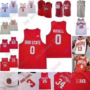 Ohio State Buckeyes Basketball Jersey NCAA College E J Liddell Eugene Brown III Zed Key Seth Towns Musa Jallow Sueing Ahrens Diallo Ru 3338