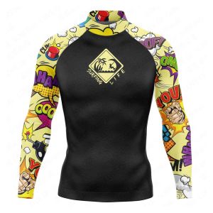 Suits Summer Men's Rash Guards Surfing Suit Water Surfing Fashionable Apparel Snabbtorkning Badkläder Fitness Sportkläder Anpassningsbar