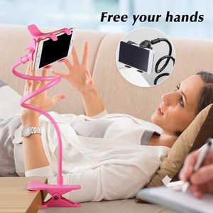 Cell Phone Mounts Holders Universal Lazy Mobile Phone Holder Flexible Bed Desk Table Phone Stand Clip Adjustable Mount Bracket for iPhone