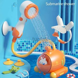 Banyo oyuncakları Bebek Banyo Oyuncak Elektrikli Duş Denizaltı Havuç Su Pompası Ayarlanabilir Sprinkler Bebek Küvet Sprey Su Oyuncak Toddler Hediye D240507