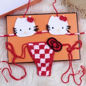 Women's Swimwear Crochet Brazilian Bikini Set Girls Sexy Mini Micro Bikinis 2024 Bathing Suit Ties Swimsuit Thong Women Swimming Suits