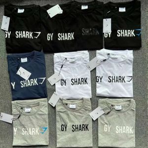 Niezdefiniowany męski projektant Shark Apollo Shirt Crop Top Men Cropped Tshirt Luksusowy garnitur treningowy TEE Ubrania Nowa marka mody CREWNECK LIKOWE SKRÓWNE SKRÓTNE