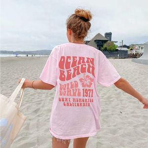 Kvinnors t-shirt Ocean Beach Shirt estetic t trendiga skjortor cfornia skjorta trendiga vsco skjortor ord på bakre pinterest tshirt strand t skjortor t240507