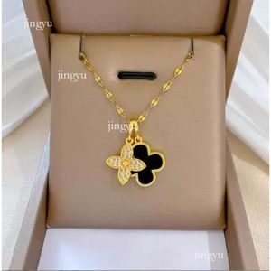 Fashionical New Women Designer Naszyjnik Fashion Flowers Four-Leaf Clover Cleef Cleef Naszyjnik Go 365659