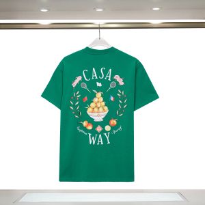 casablanca Fashion T Shirt Men Women Designers T-shirts Casual Chest Letter Shirt Luxury Clothing Street Shorts Sleeve Casablanc Tshirts 414