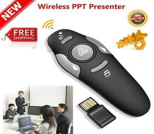 PPT 24GHz Wireless USB PowerPoint Apresentador remoto Laser RF Pointer Clicker7932637