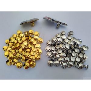 Goldsilver per il club di polizia militare Gioielli Hatbrass Backing Blocking Pin Keepers Backs Savers Thopent Locks Nessun strumento richiesto Clutch 2ns 340F