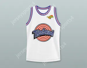 Пользовательские мужские молодость/дети Foghorn Leghorn 33 Tune Squad Squad Basketball Jersey с Space Jam Patch Top Stuthed S-6xl