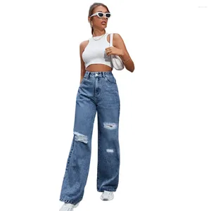 Damen Jeans Mode hohe Taille