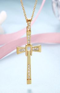 Classic Design Alloy Jesus Cross Gold Chain Hip Hop Jewelry Mens Necklace Movie Characters Statement Halsband The Fast and Furiou6221278