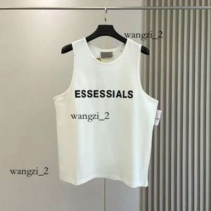 ESS MENS TANK TOP 1977 T-shirt Essentials-shirt Trend Brand tredimensionell bokstäver Pure Cotton Lady Sports Casual Loose High Street Sleeveless Vest 451