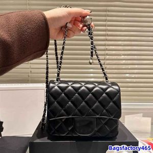 Chanei Women Mini Flap Bag Designerハンドバッグショルダーバッグゴールドボール調整可能なチェーンクロスボディトレンドゴールドシルバーハードウェアラグジュアリーハンドバッグかわいい