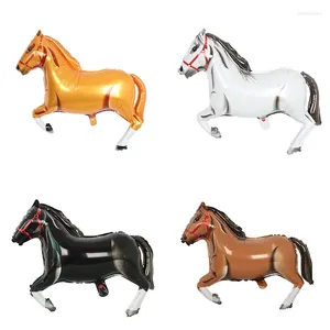 Party Decoration Cowboy Birthday Boy Decor Horse Shaped Foil Balloons Western