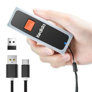 Сканеры мини -портативный 2D -штрих -кодовый сканер 3IN1 Bluetooth/USB/Wireless 1D QR -штрих -кодировщик для планшета для планшета iPhone iPad Android PC POS POS