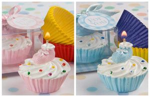 ピンクのカップケーキブーティーデザインケーキキャンドルのベビーシャワーと赤ちゃんの誕生日ギフト2263964の20個のウェディングキャンドルギフト