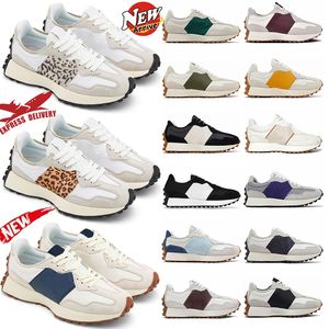 New Balance 327 Designer running shoes 327 Sea Salt vintage beige brown suede leopard print black white orange mens trainers women sneakers mens shoes【code ：L】Trainers