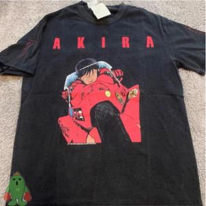 メンズプラスティーシャツ漫画ヴィンテージウォッシュショートスリーブTシャツ339c